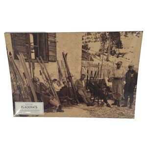 WinterLilly Images Paper‎ Placemats Skiing Theme Pad Of 24 Sealed